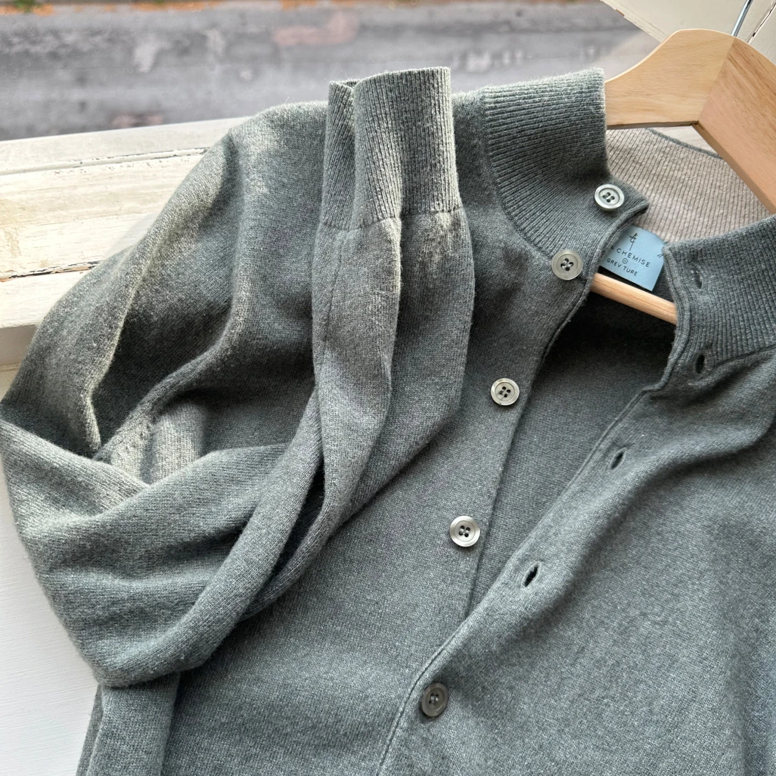 Grön cardigan la Chemise