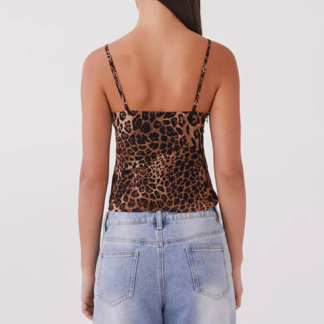 Leopardmönstrad croppad linnetopp - 1