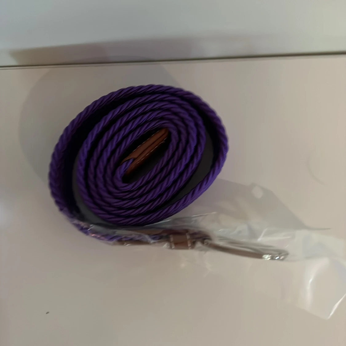 Lila flätat bälte  - 1