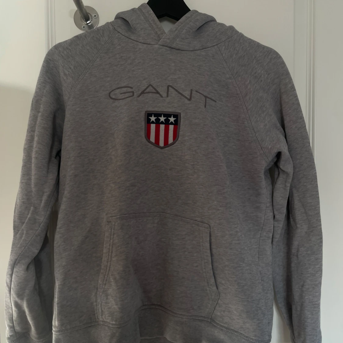 Grå hoodie från GANT med logga