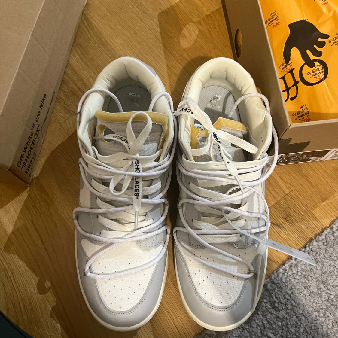 Nike Dunk Low Off-White vit/grå - 2