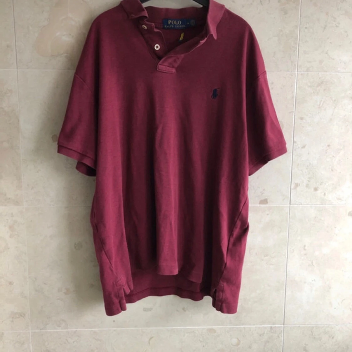 Vinröd pikétröja Polo Ralph Lauren - 1