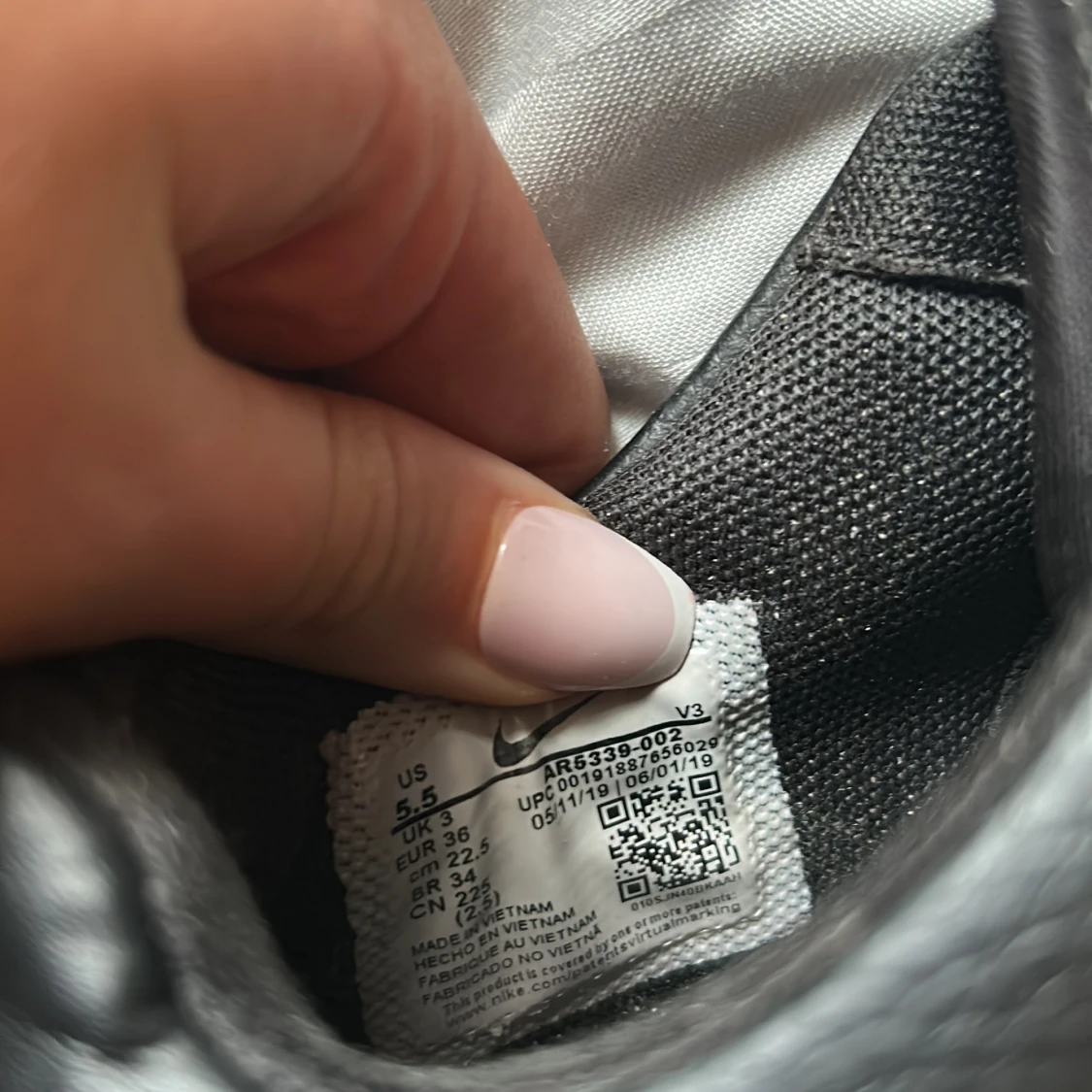 Nike Air Force 1 svart/vit sneakers - 4