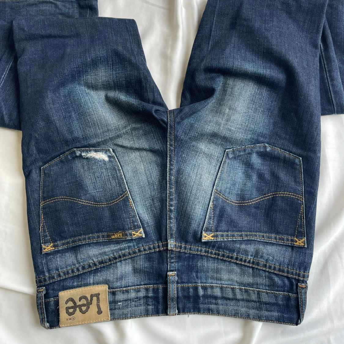 Blå raka jeans från Lee - 1