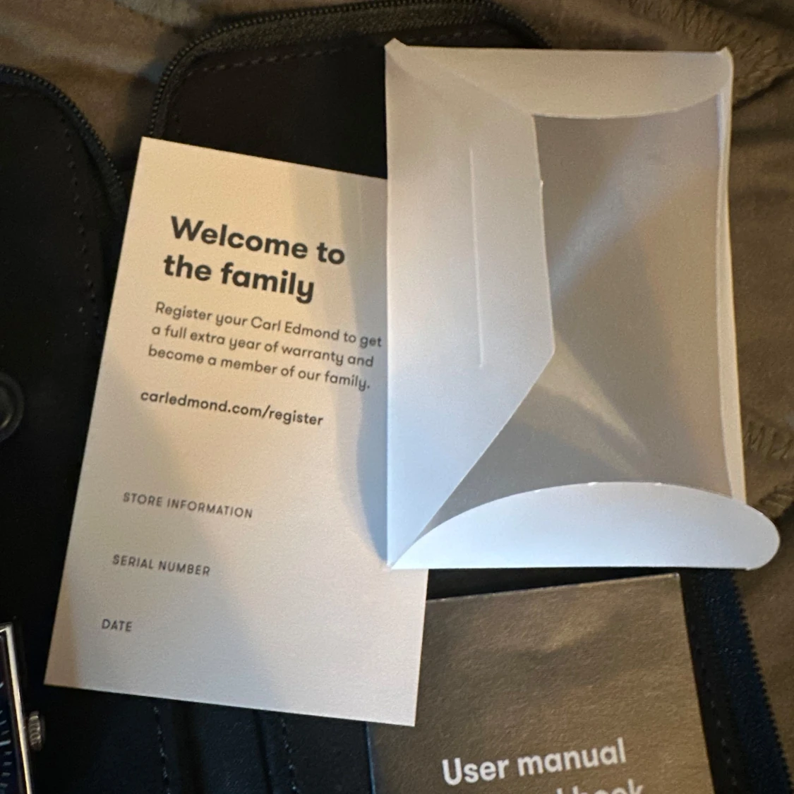 Carl Edmond fyrkantig klocka brun läder - 2