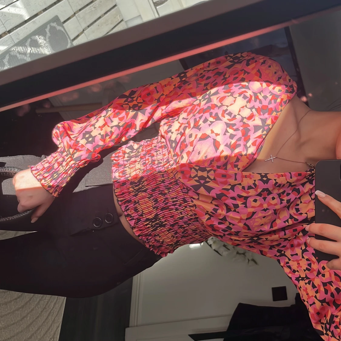 Färgglad blus med mönster - 2