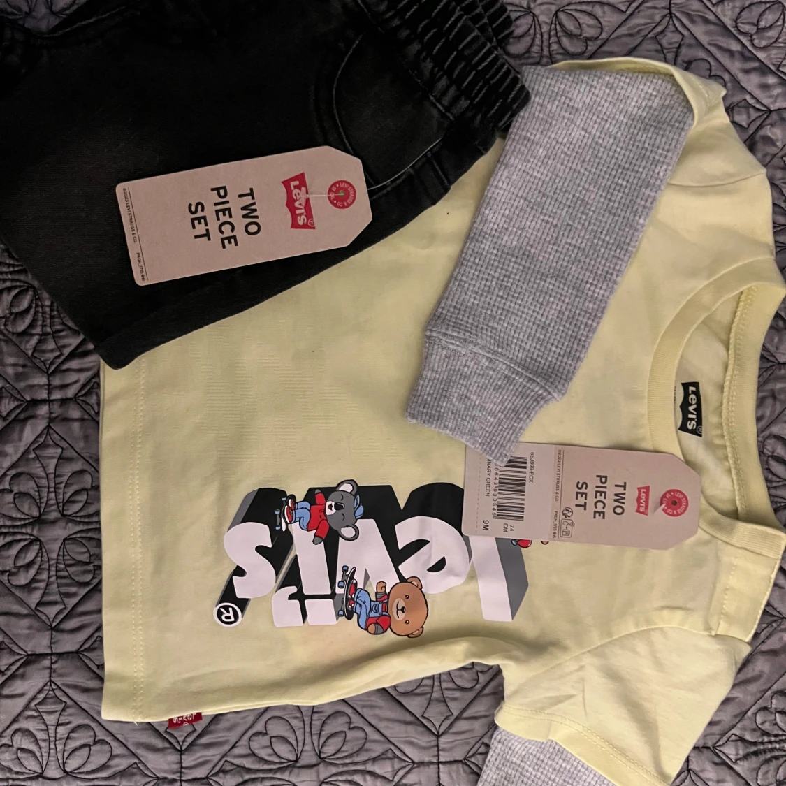 Gul och grå långärmad tröja från Levi's - 4