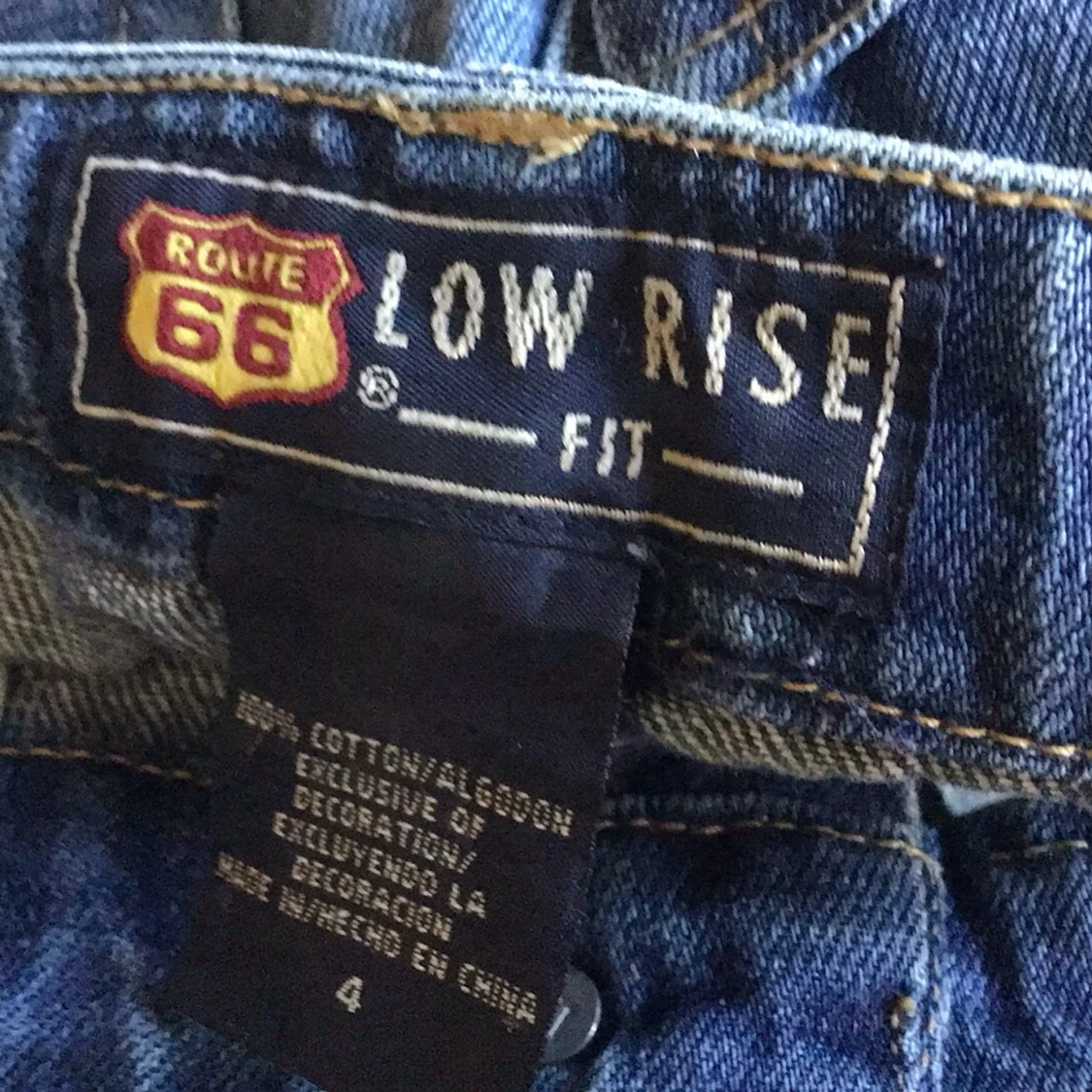 Blå jeans med broderi från Route 66 - 3