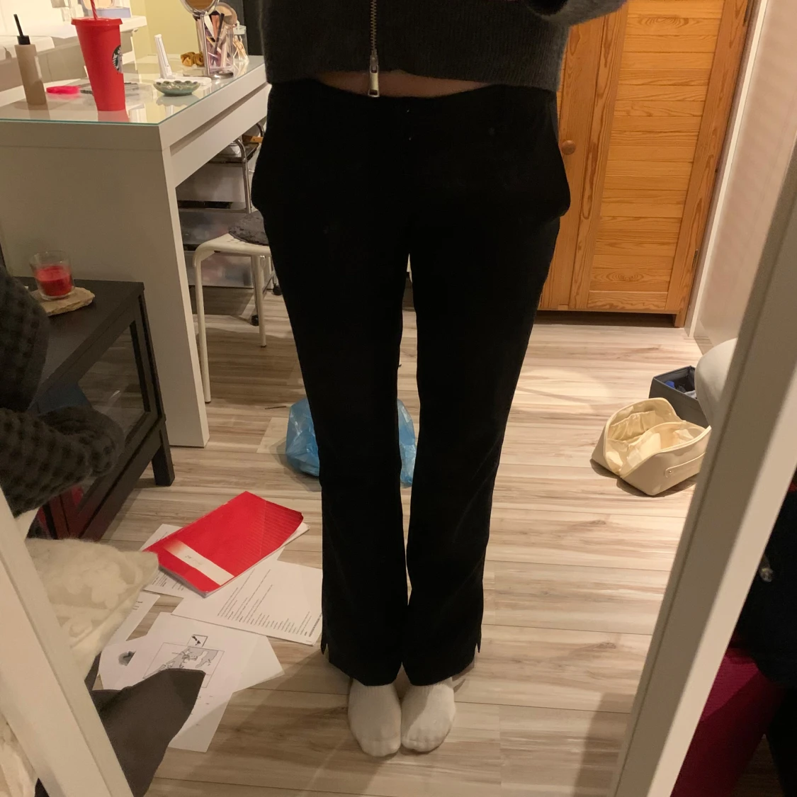 Lågmidjade kostymbyxor 