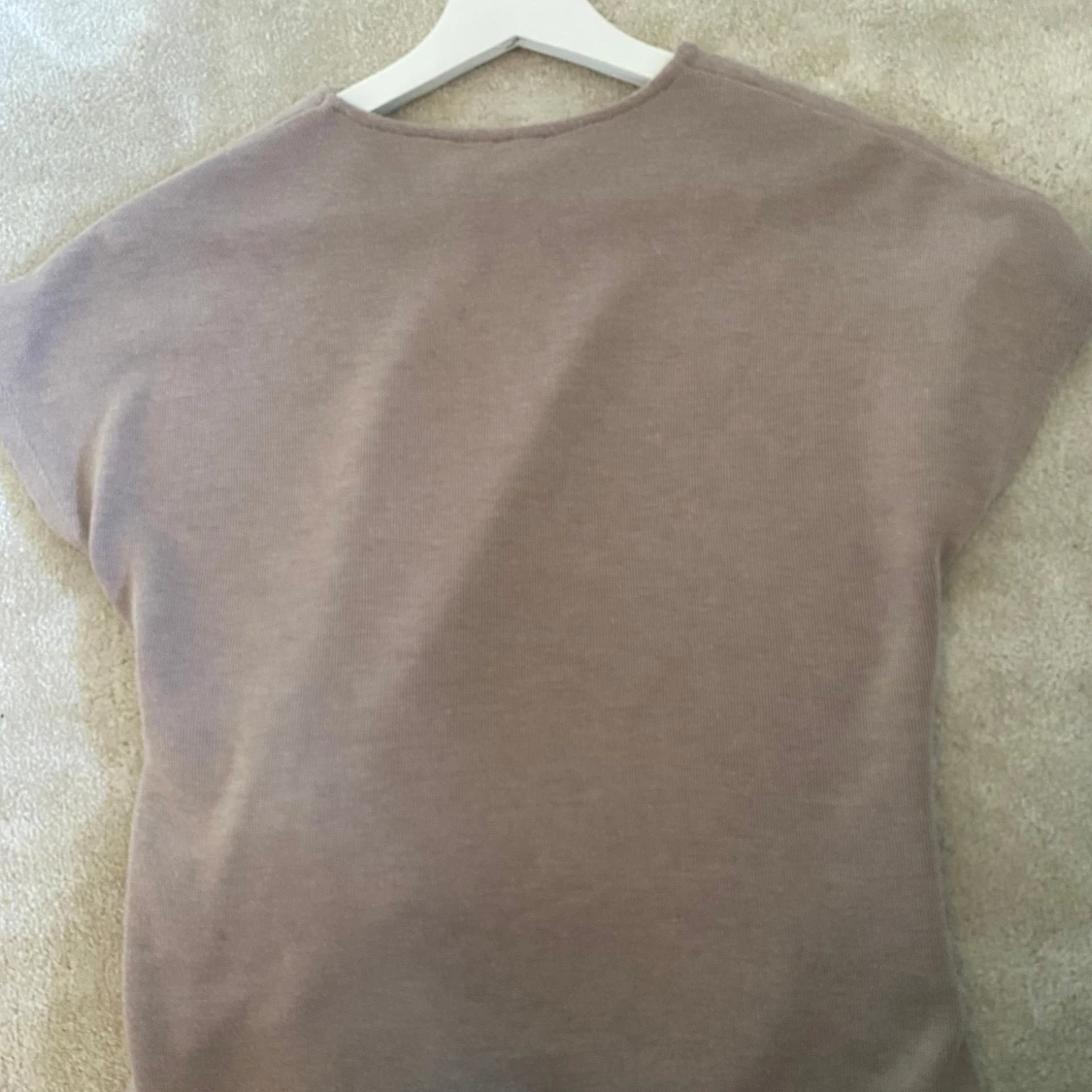 Beige stickad topp med knyt från Zara - 3