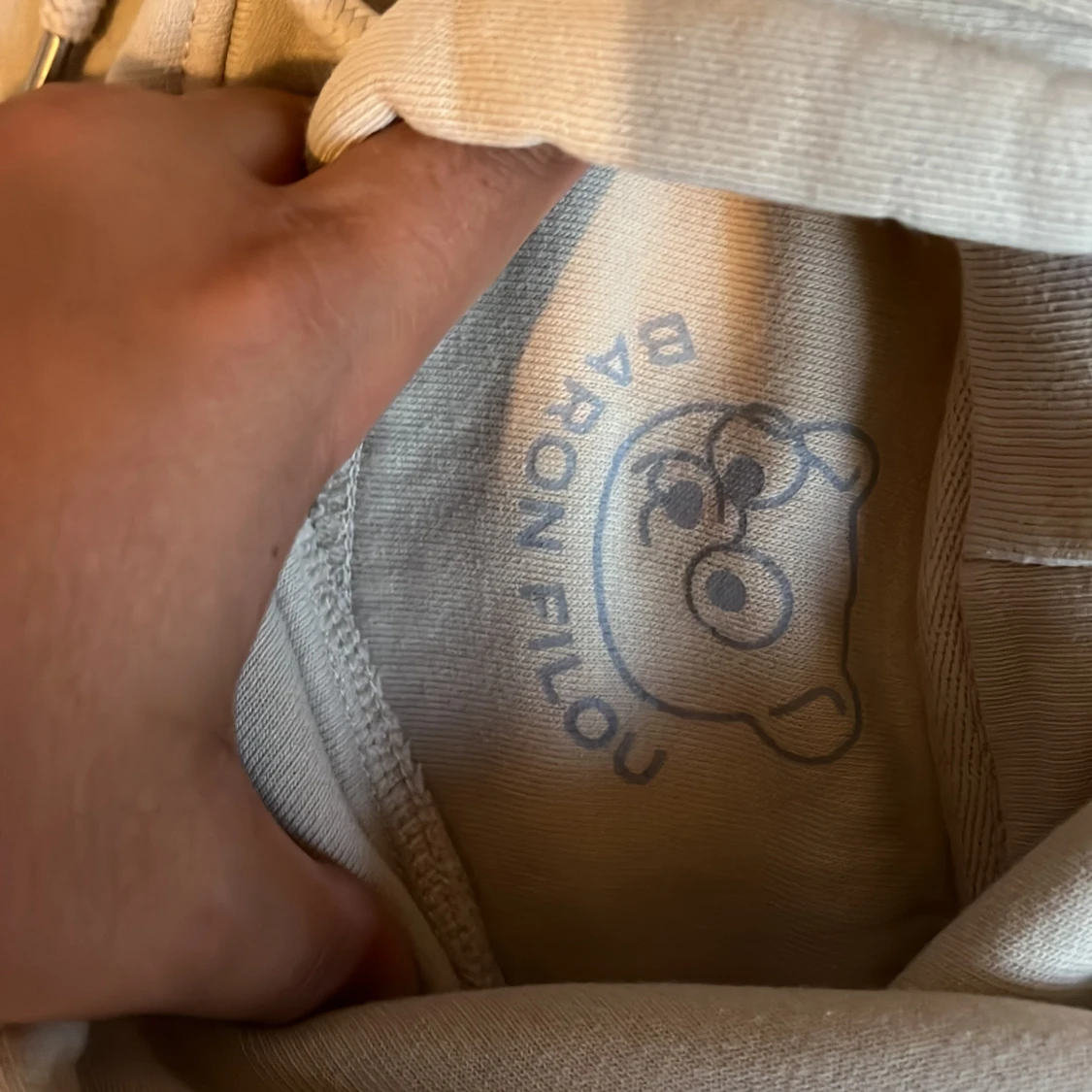 Beige hoodie Baron Filou med björntryck - 2