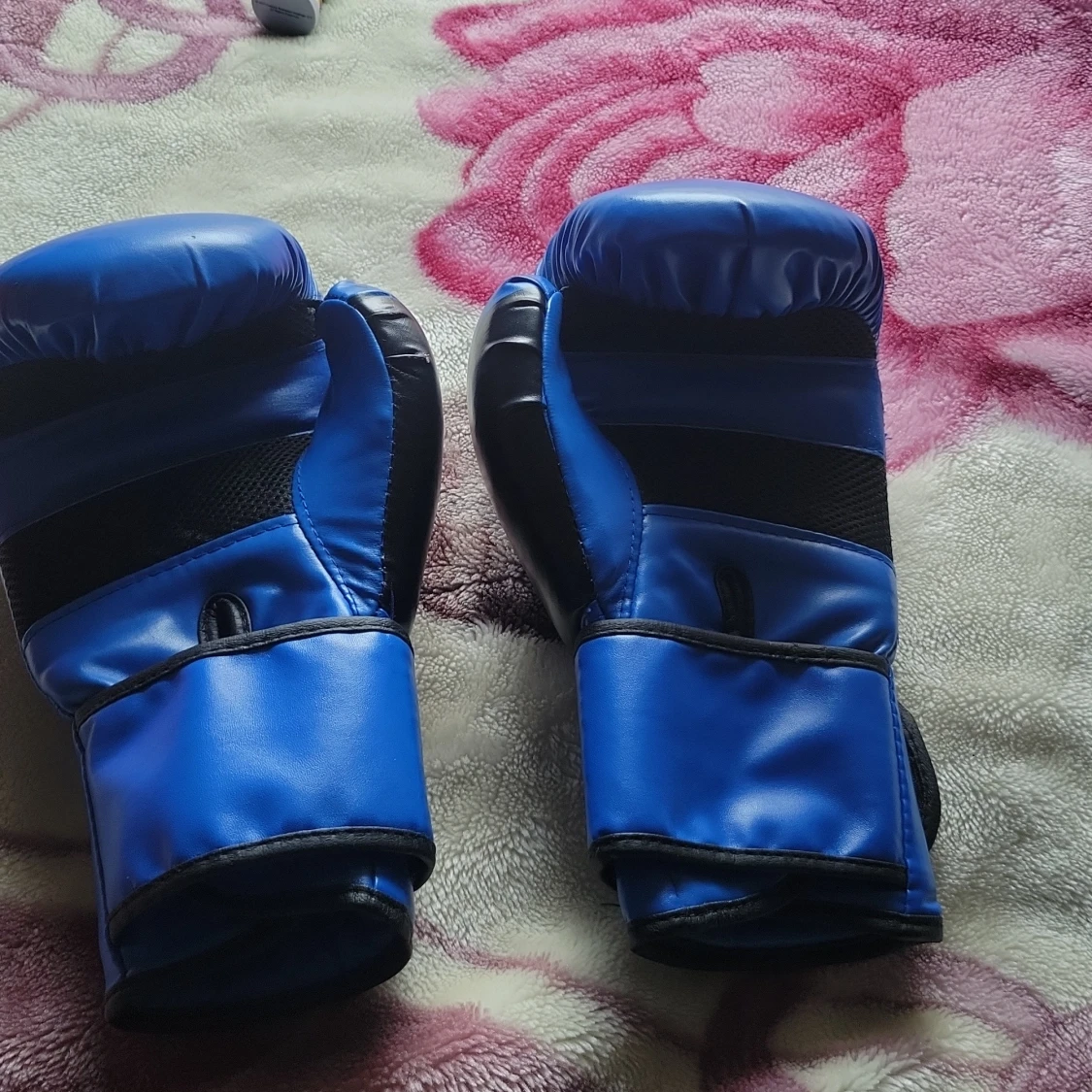Blå boxningshandskar HUANMENG 12oz - 1