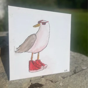 Den coola fiskmåsen  - En handmålat tavla säljer.  DM mig för mitt insta konto ❤️