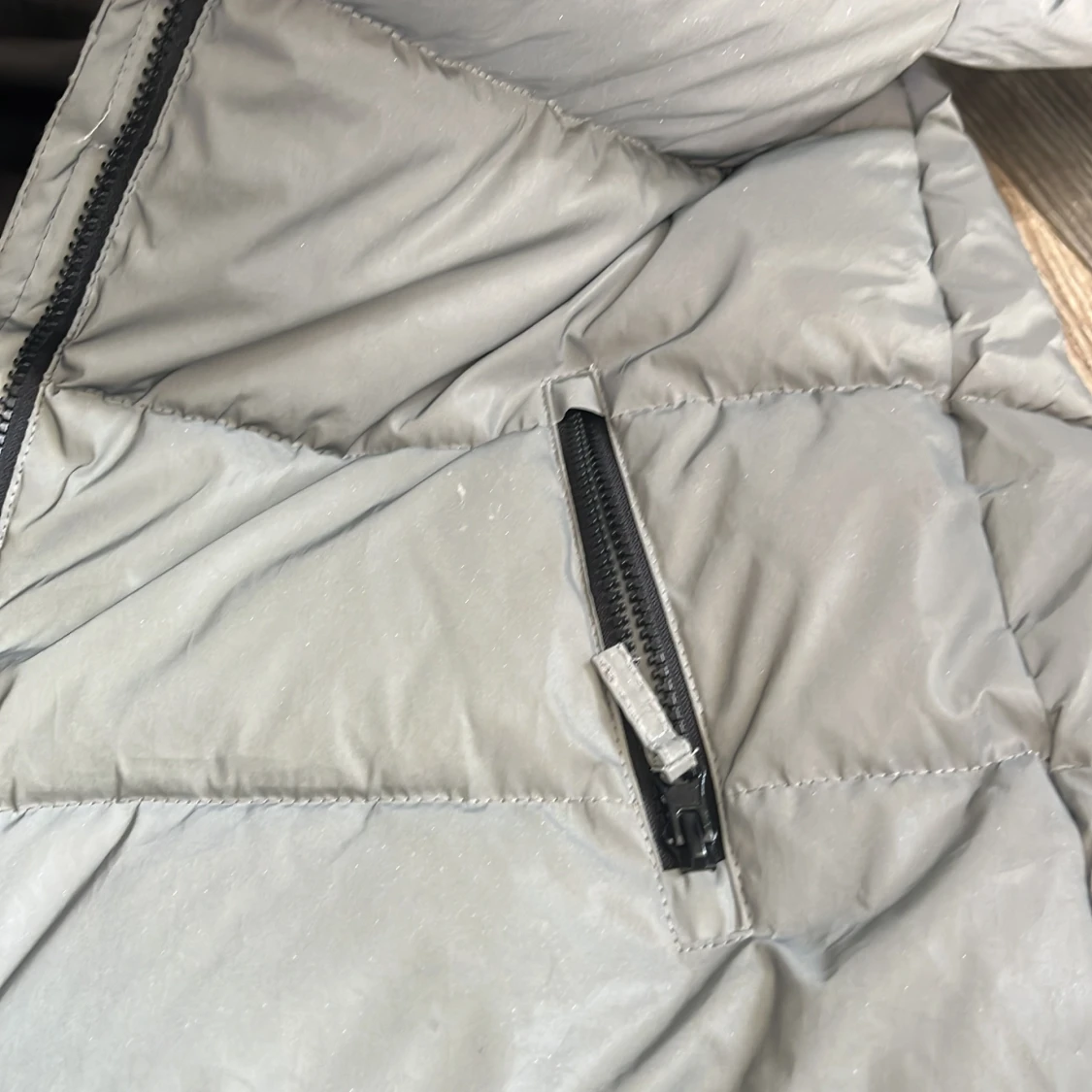 Ljusgrå Reflex pufferjacka från WAVE - 4