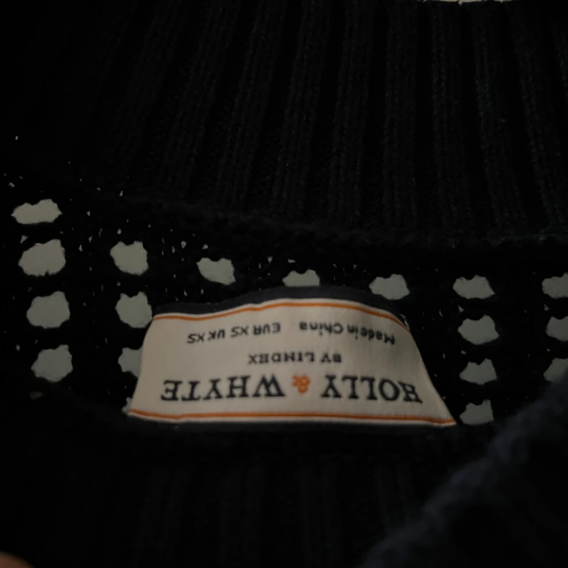 Mörkblå stickad tröja Holly White - 2