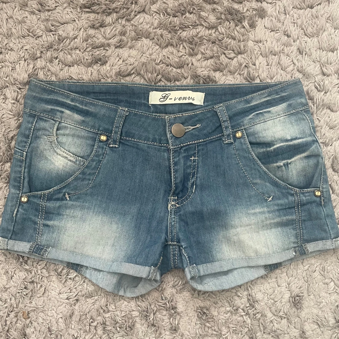 Blå jeansshorts - 2