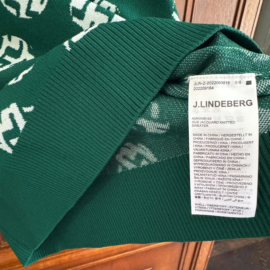 Grön stickad tröja J.Lindeberg S - 3