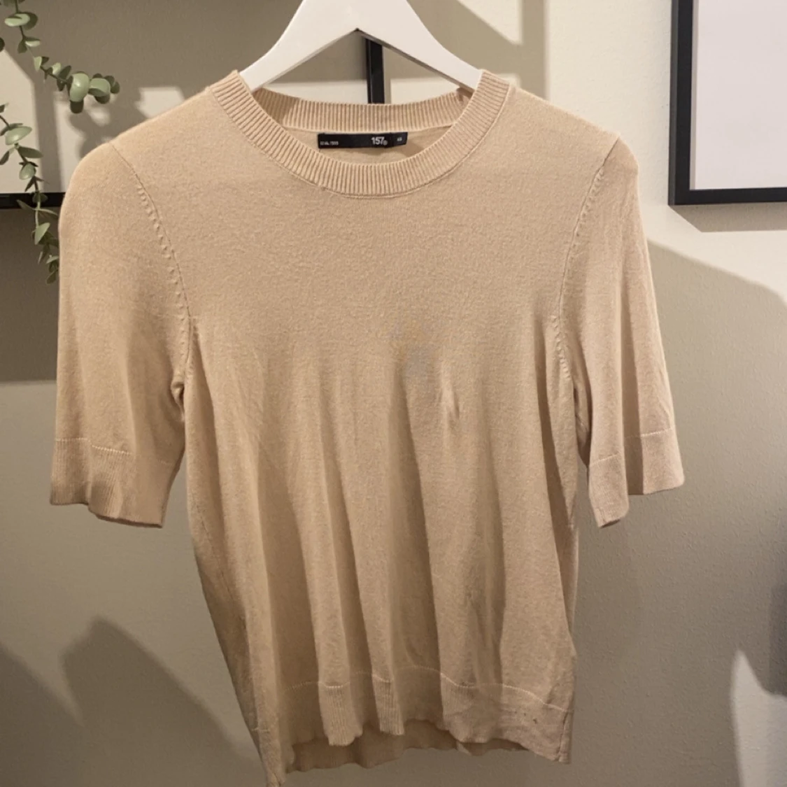 Beige stickad tröja från lager 157 XS