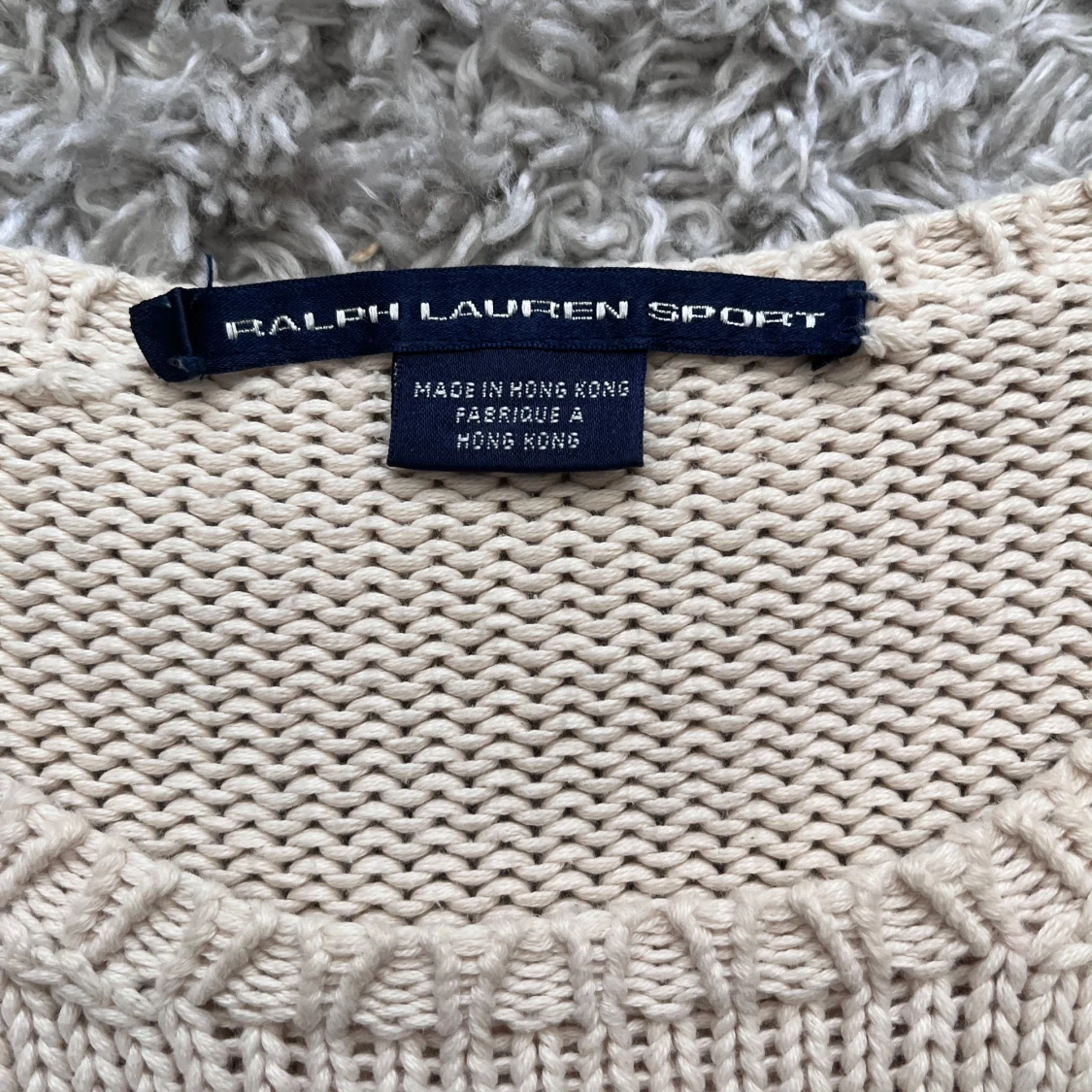 Beige stickad tröja Ralph Lauren Sport - 1