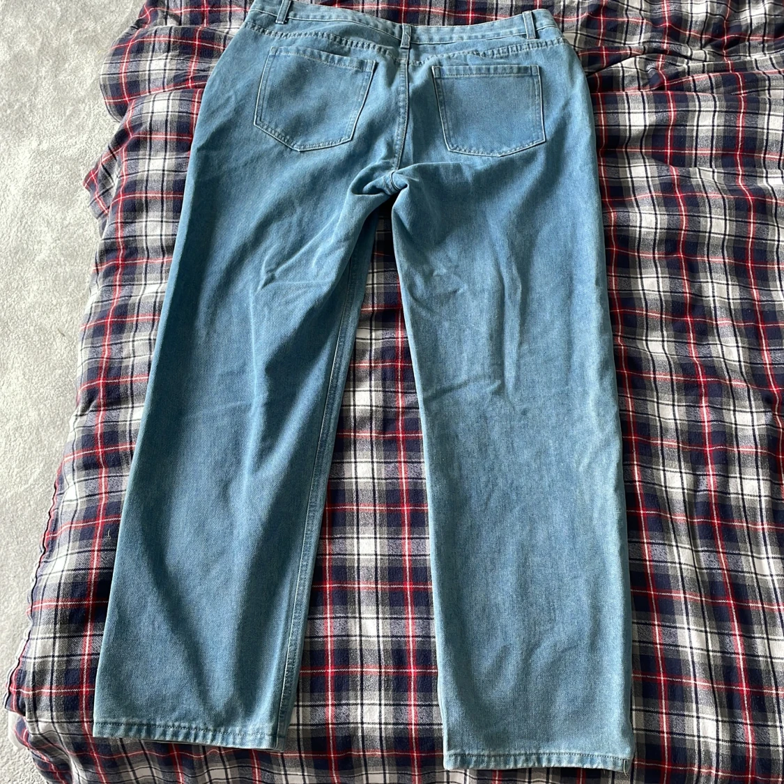 Blå raka jeans i bomull och polyester - 1
