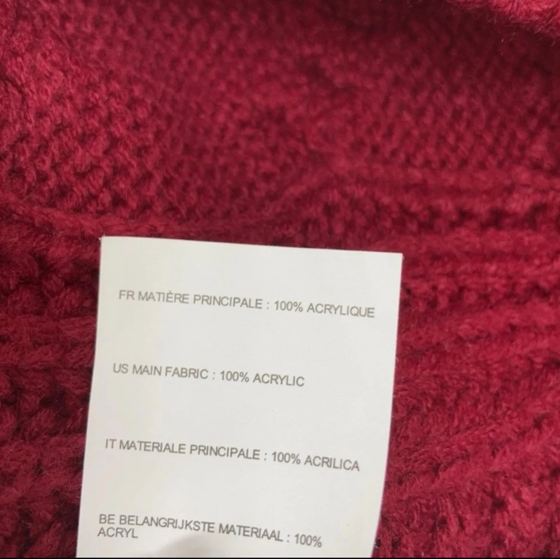 Vinröd stickad polotröja från Don't Call Me Jennyfer - 3