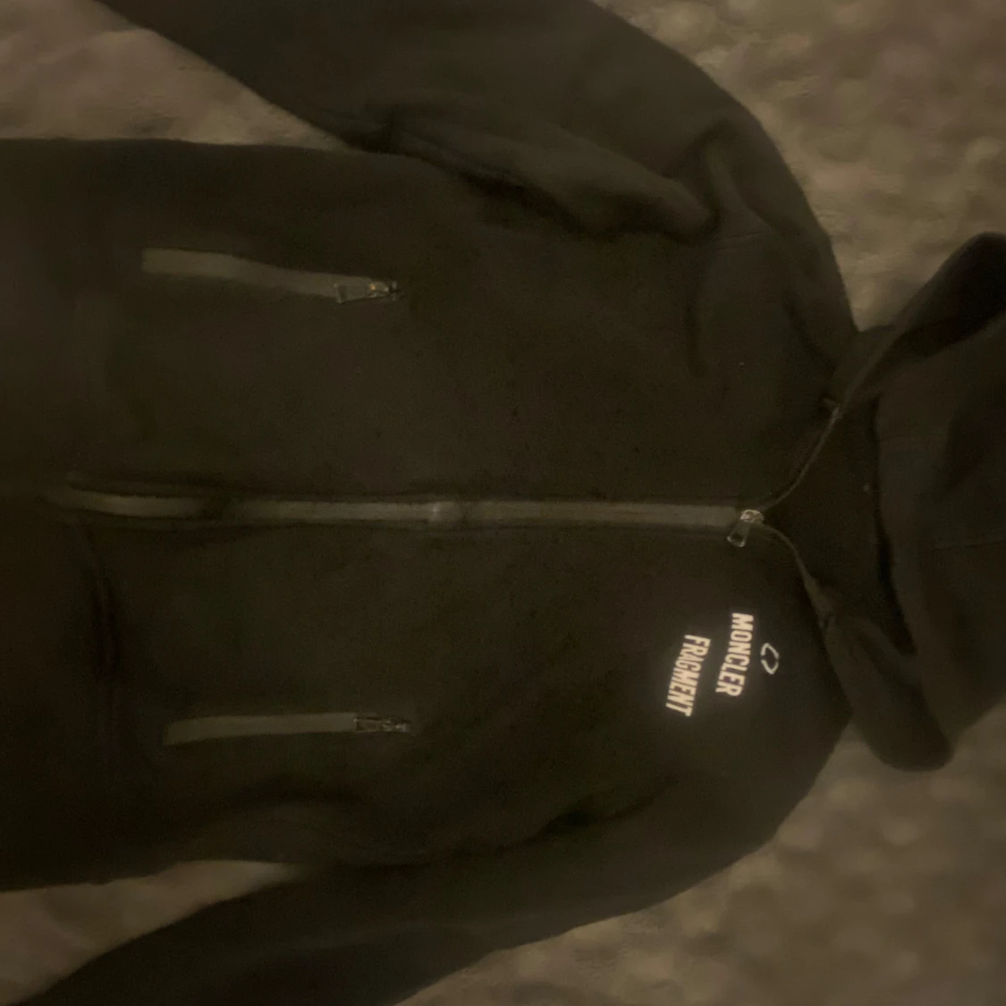 Svart fleecejacka Moncler Fragment