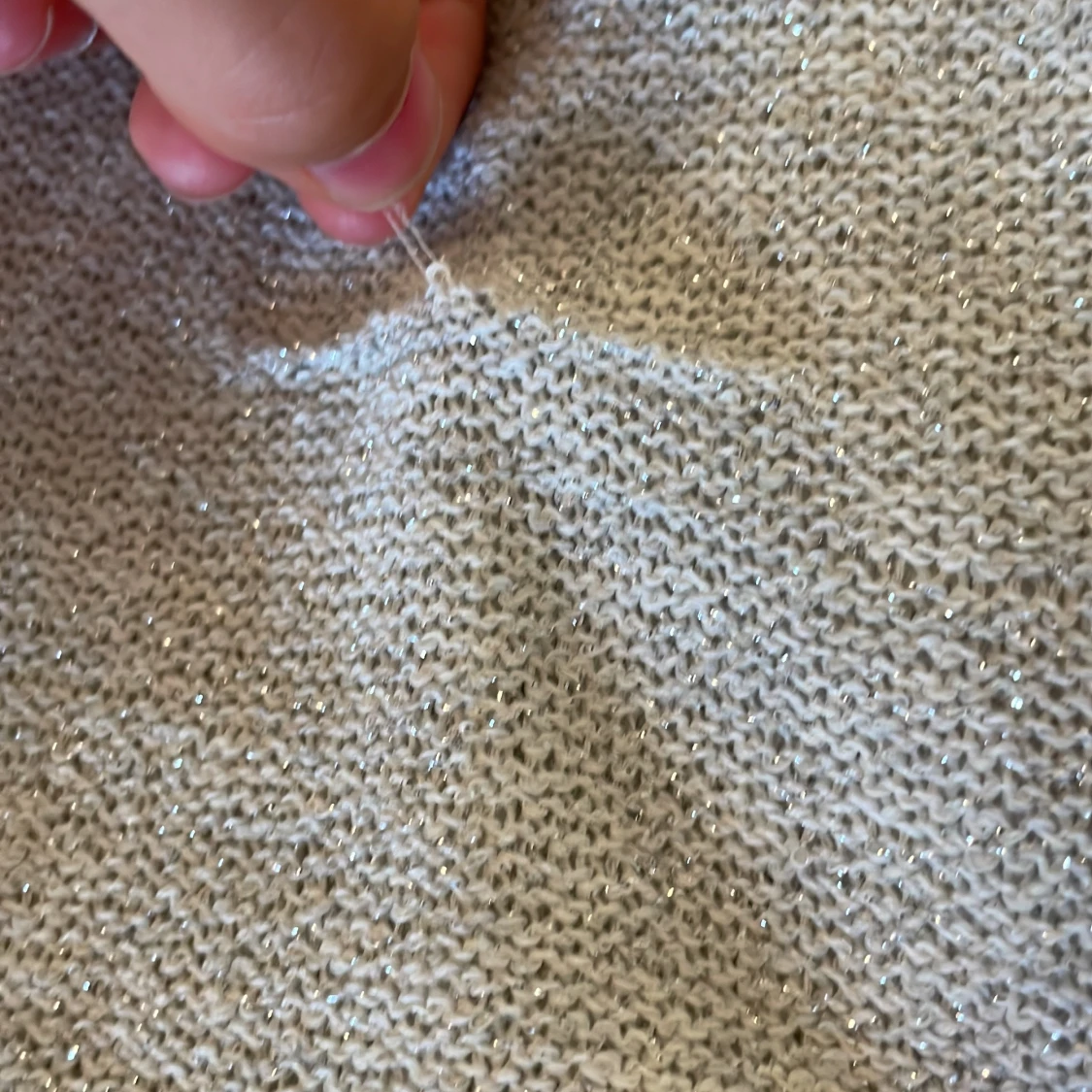 Glittrig stickad topp från Zara - 1