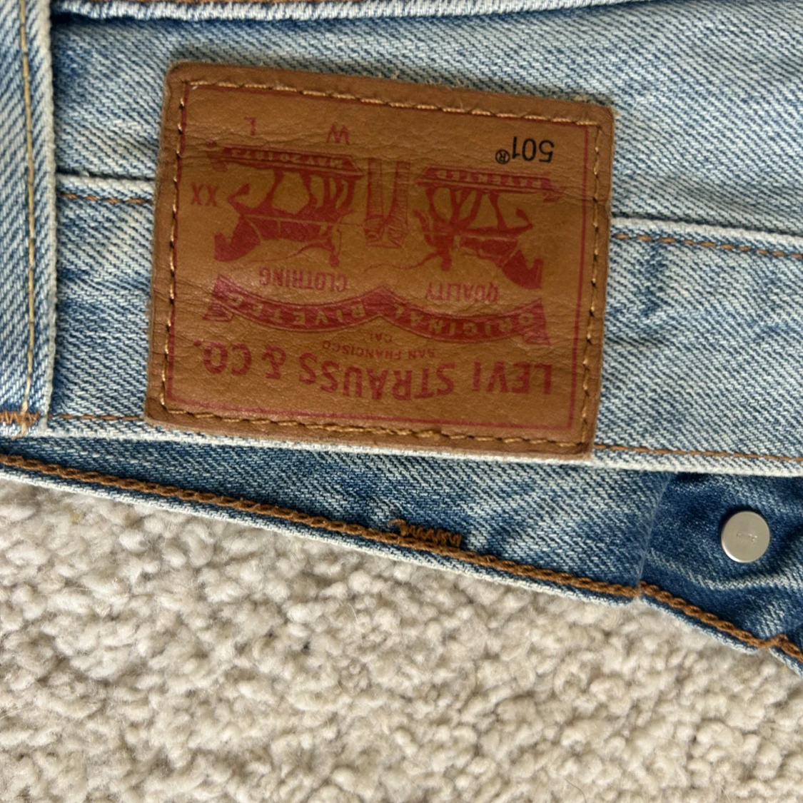 Ljusblå jeansshorts från Levi's 501 - 3