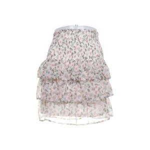 Blommig volangkjol från Pieces - Supersöt blommig volangkjol