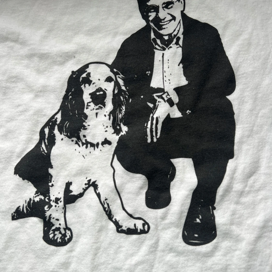 Vit t-shirt med tryck från Fruit of the Loom - 1