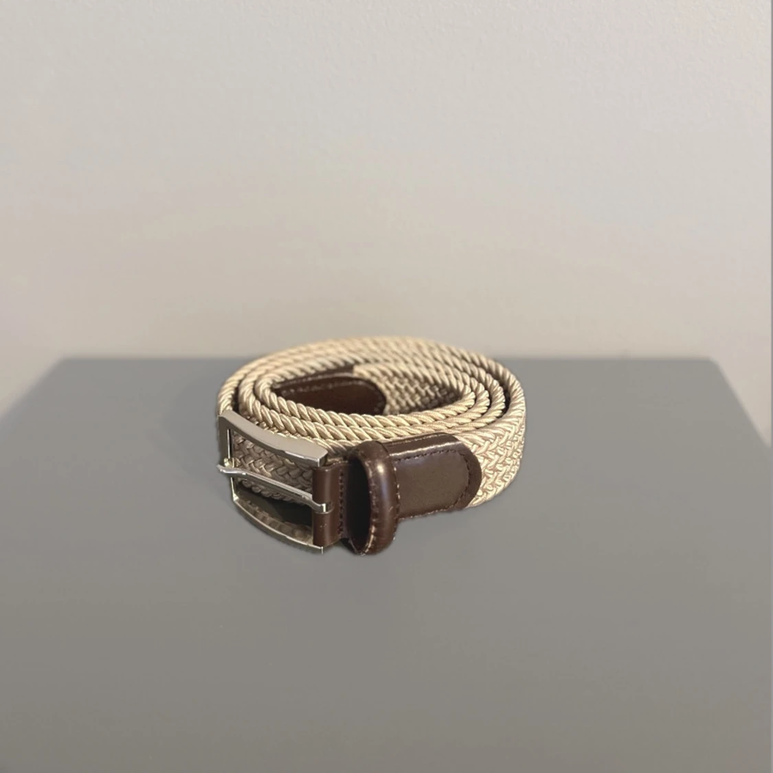 Flätat bälte/skärp - Beige  - 1