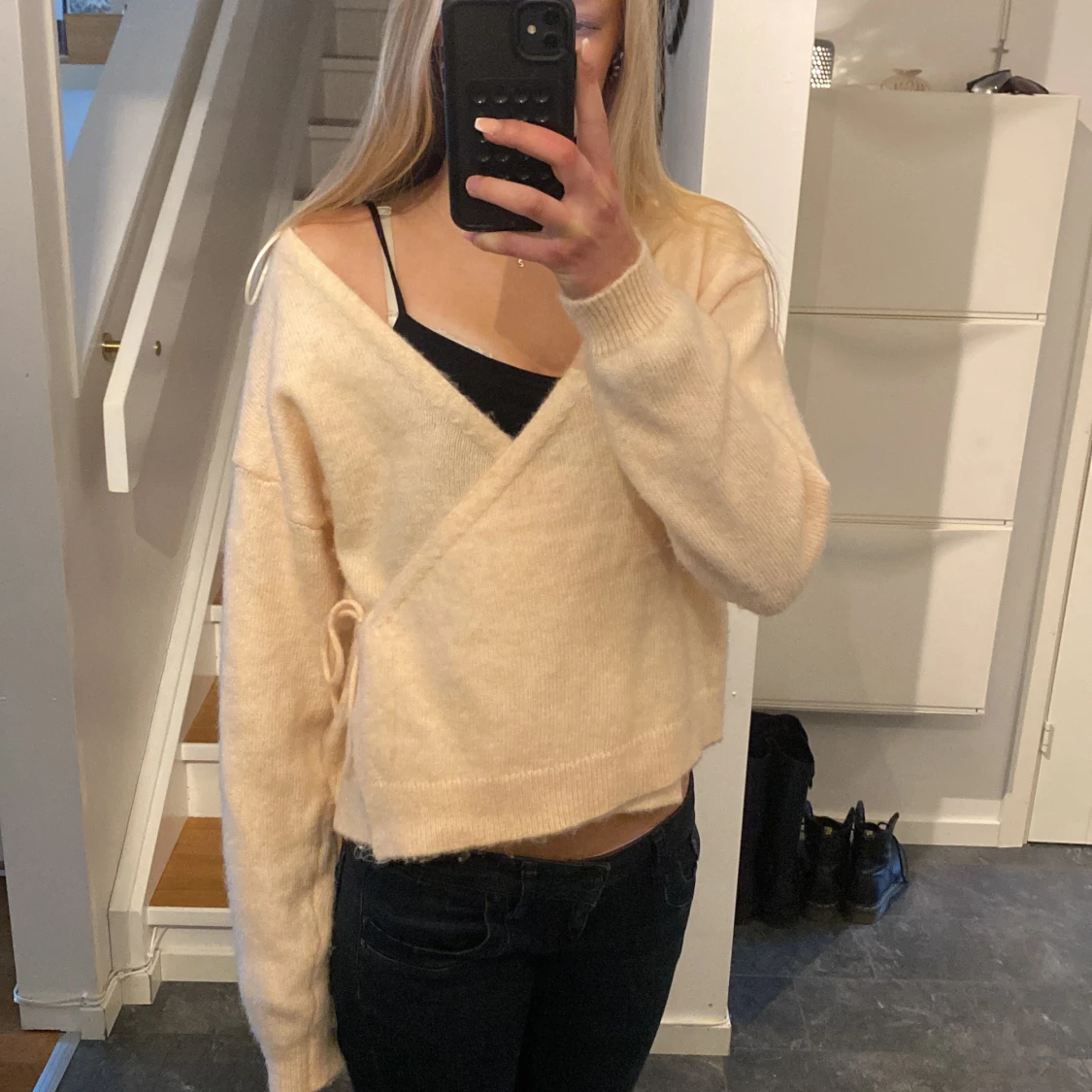 Ljusrosa omlottkofta från Lindex - 1