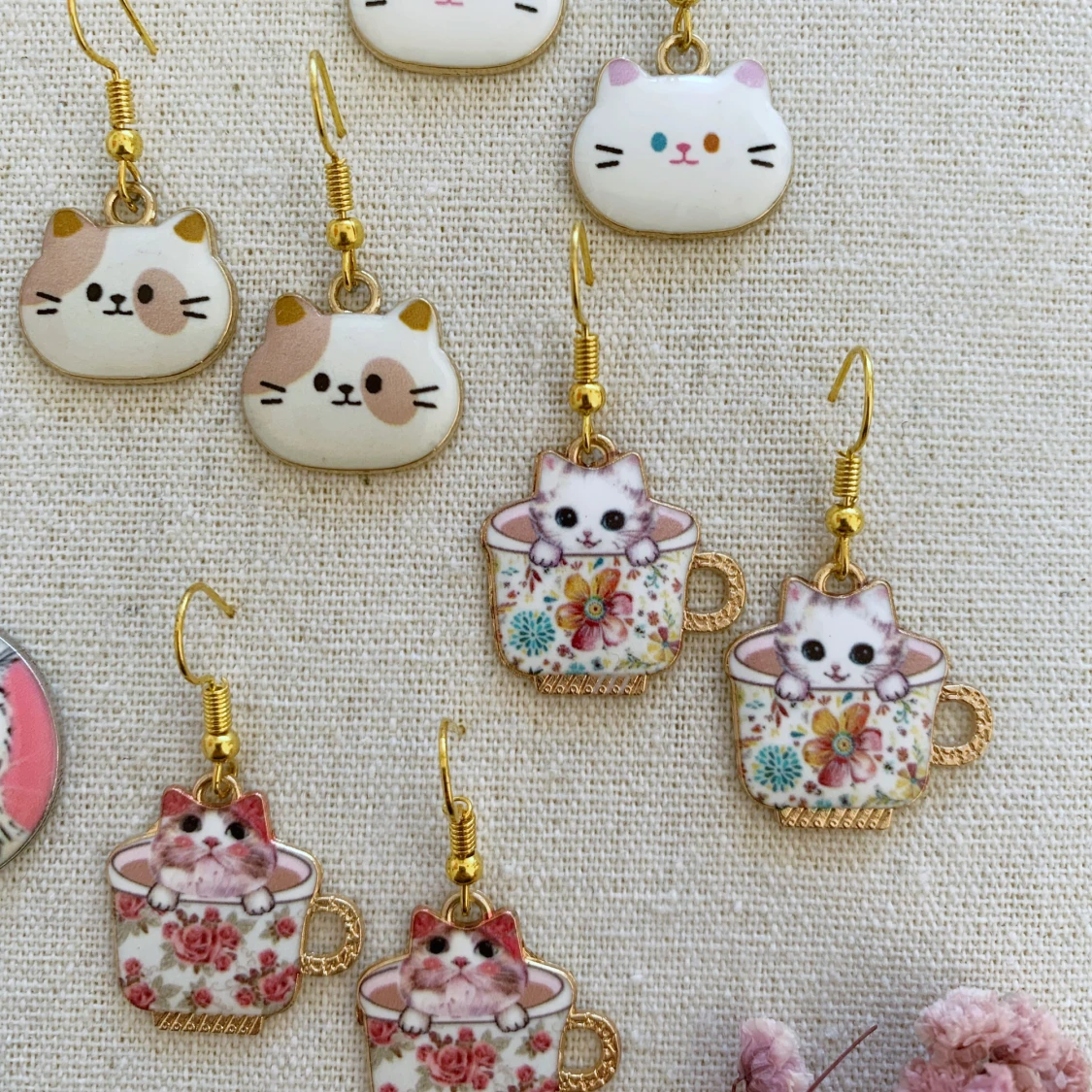 Katt örhängen  - 91