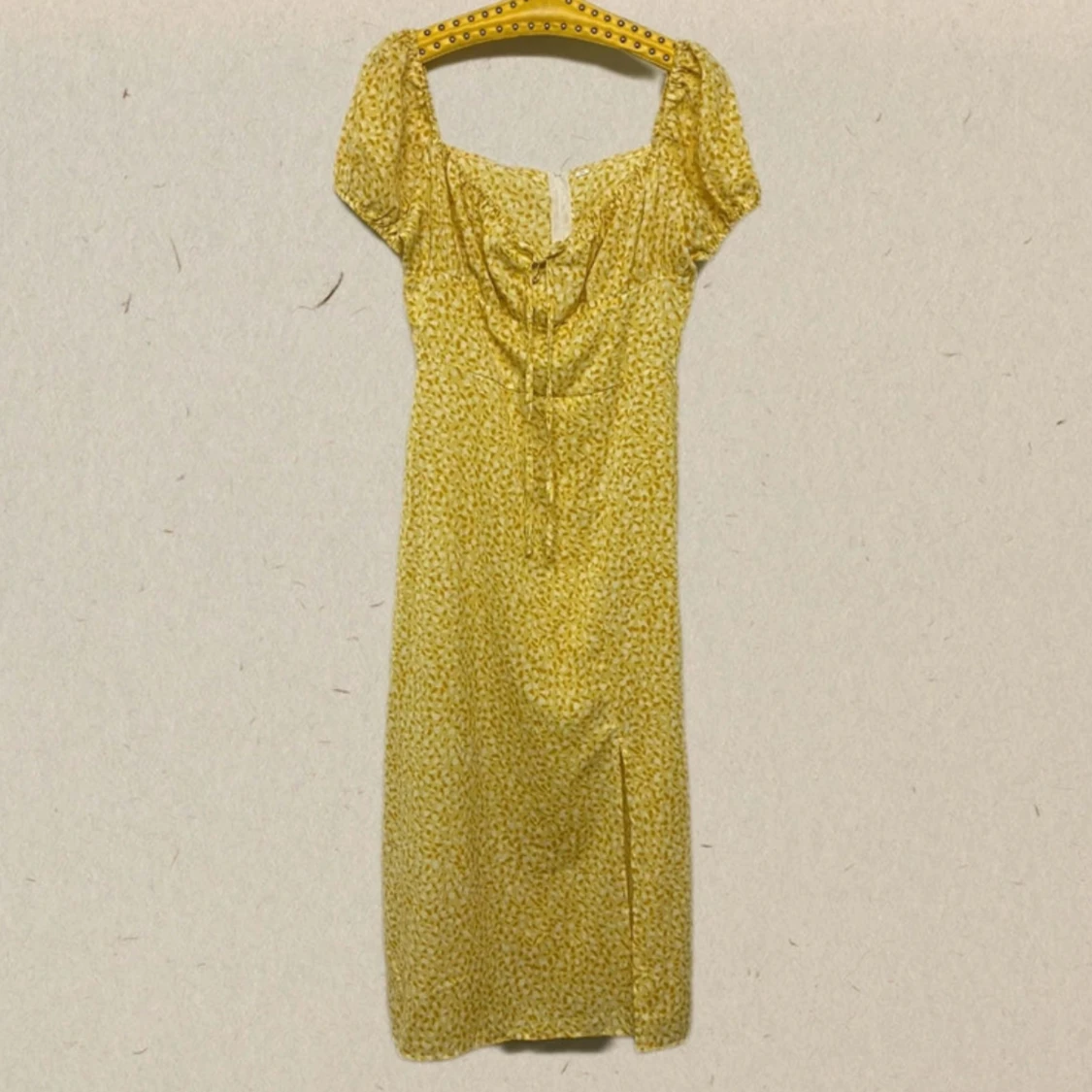 Gul milkmaid klänning  - 91