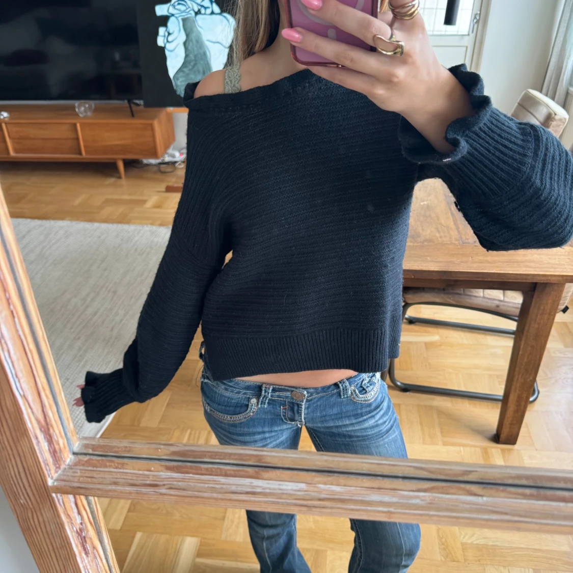 jätte söt stickad tröja