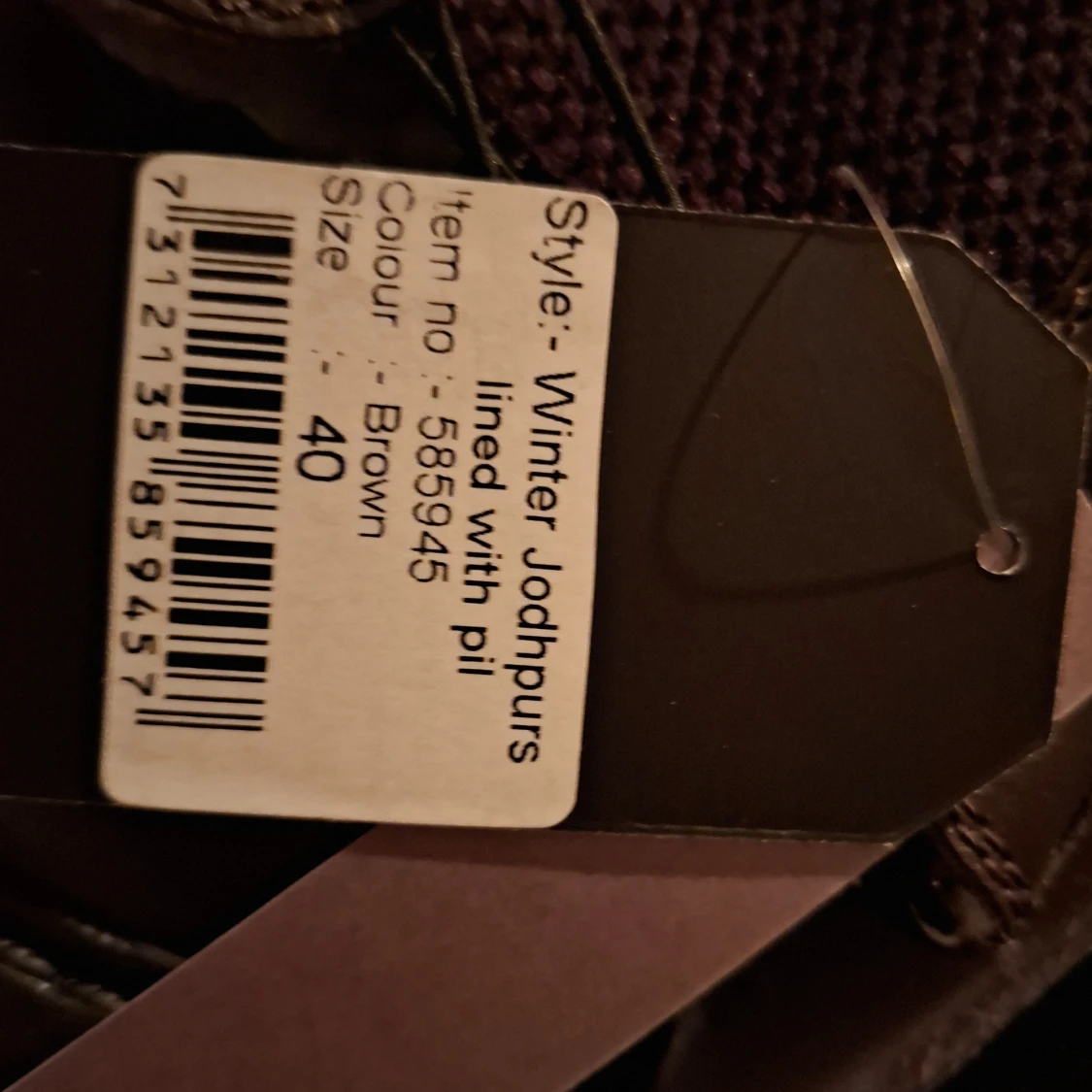 Bruna vinter Jodhpur boots ÄKTA  - 90