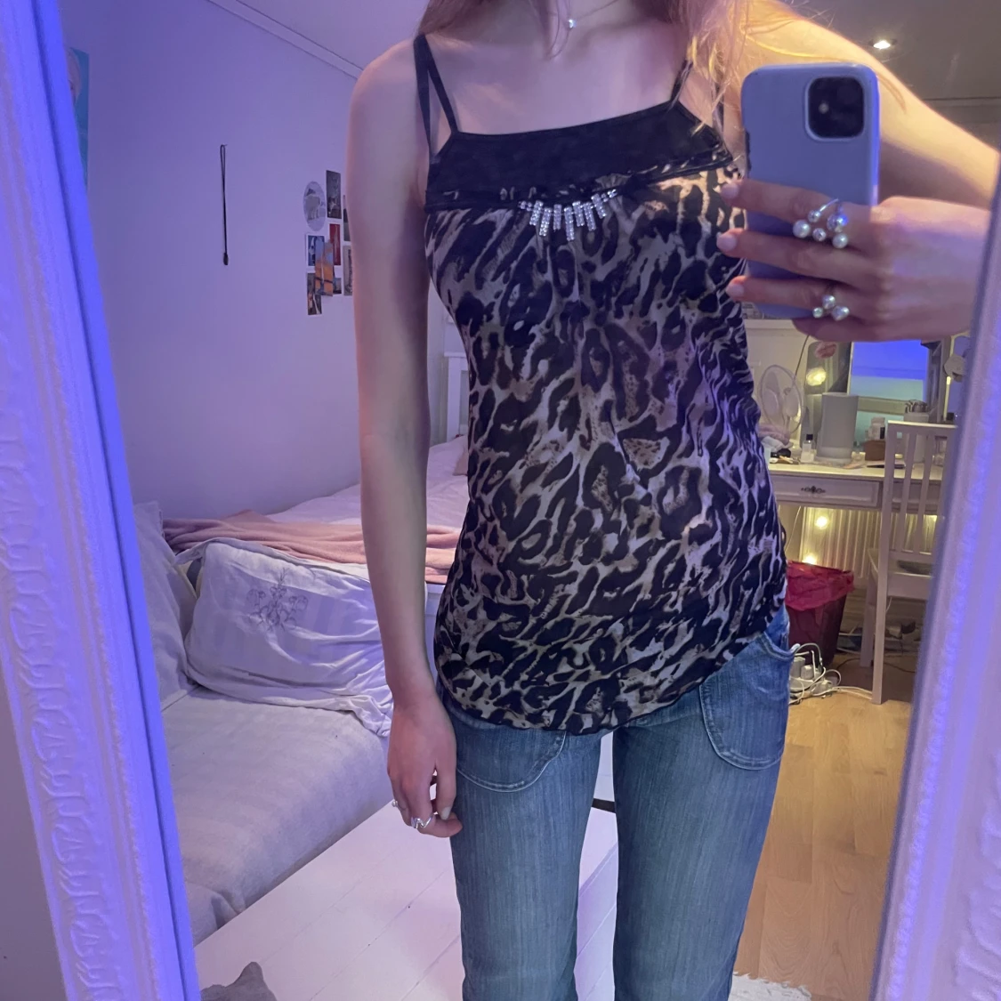 Leopardmönstrad topp