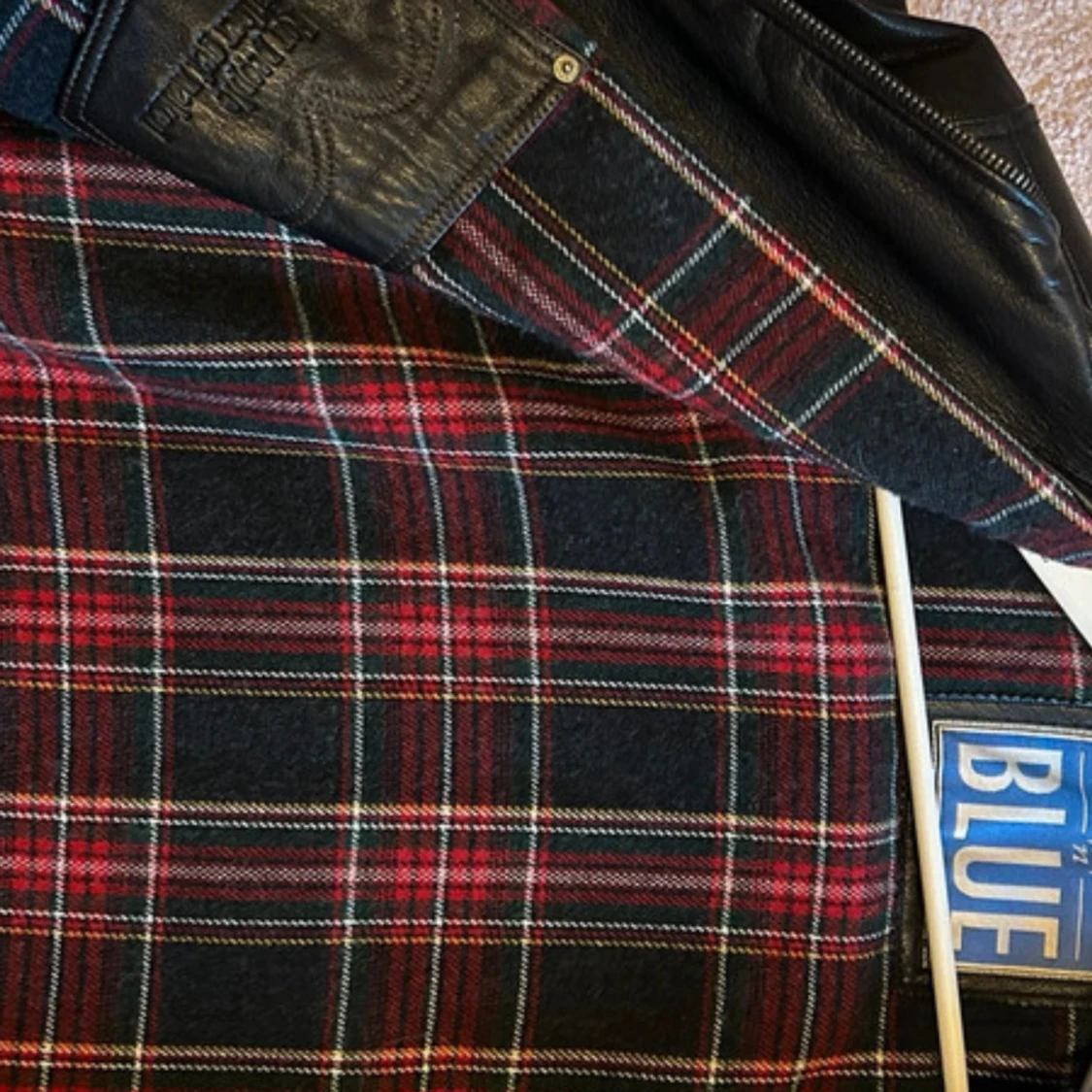 Svart skinnjacka  - 91