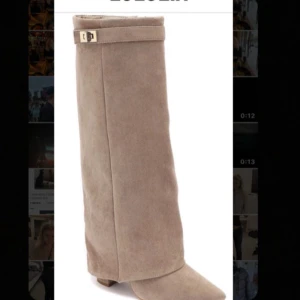 Beiga höga boots - Endast använda 1 gång, kommer tvärr aldrig till användning. Inga defekter! Storlek 39