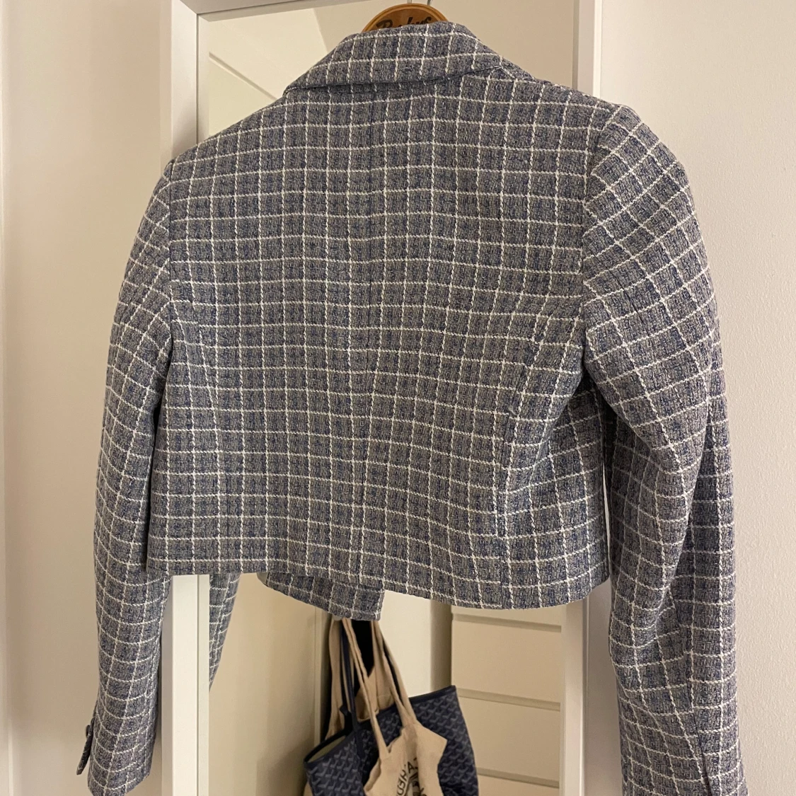 Rutig croppad kavaj från Zara - 2