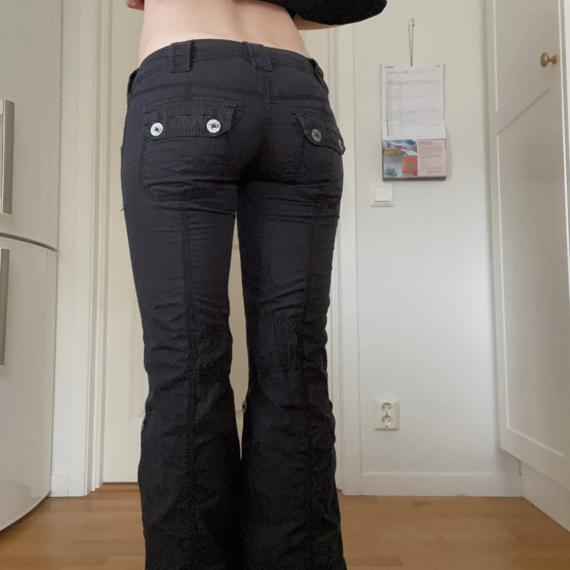 Y2k super low waist cargobyxor  - 1