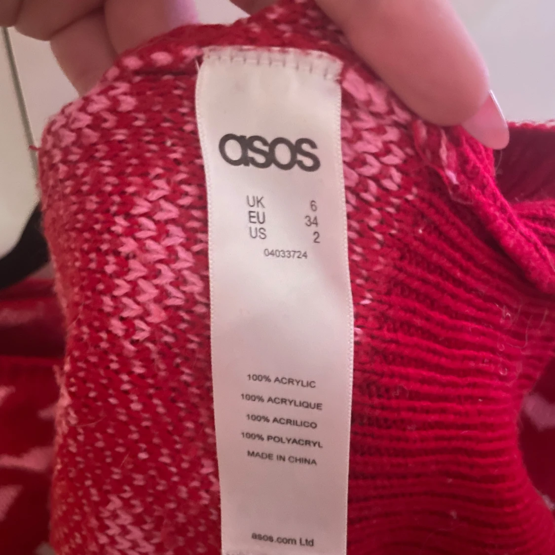 Röd stickad tröja från ASOS - 93