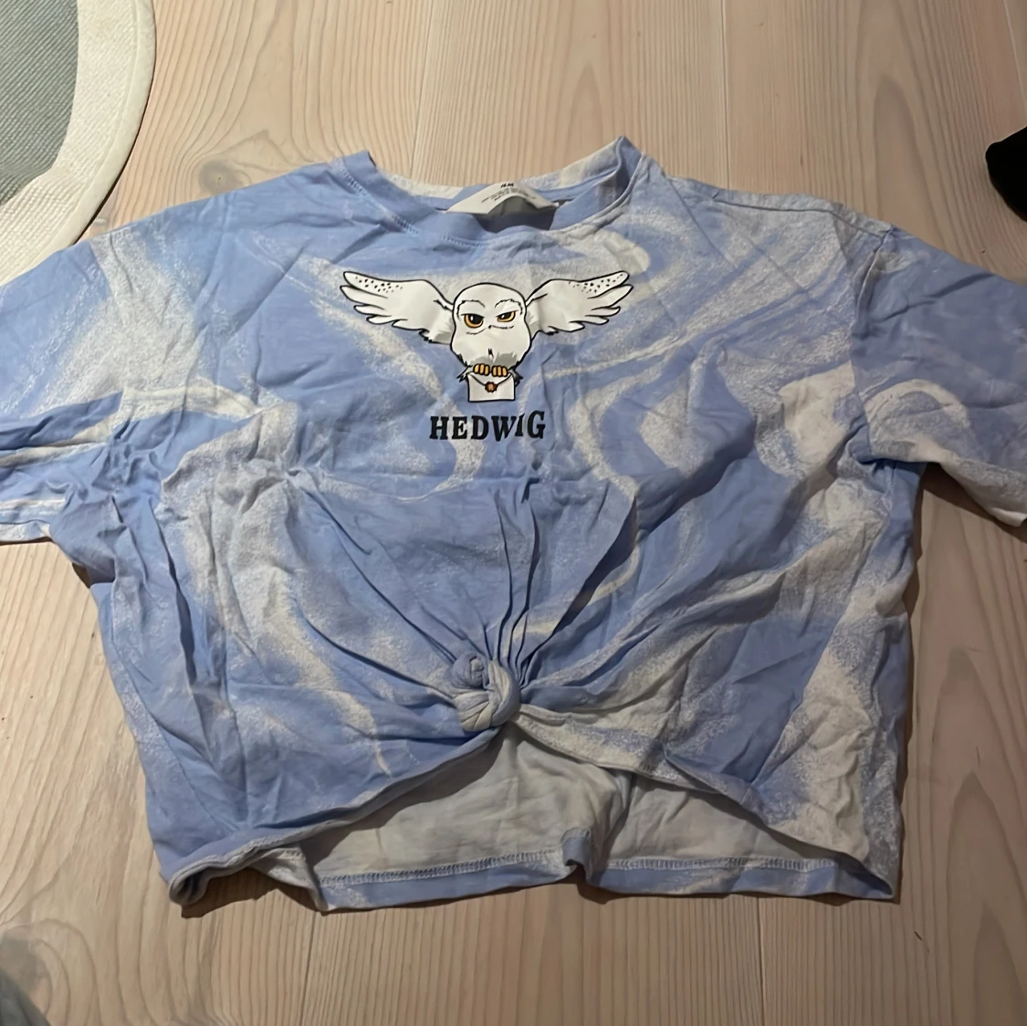 Blå och vit t-shirt med Hedwig-tryck från H&M