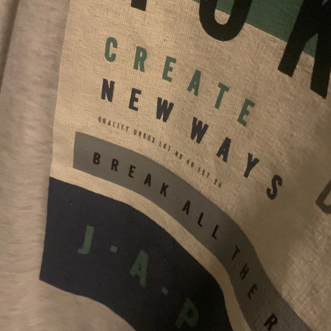 Grå sweatshirt från H&M med Tokyo-tryck - 92