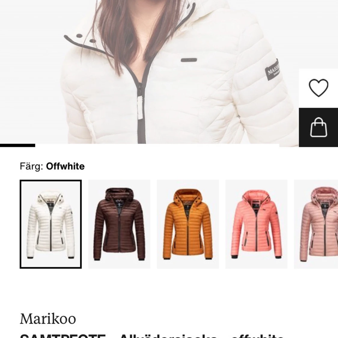 Offwhite pufferjacka från Marikoo - 90