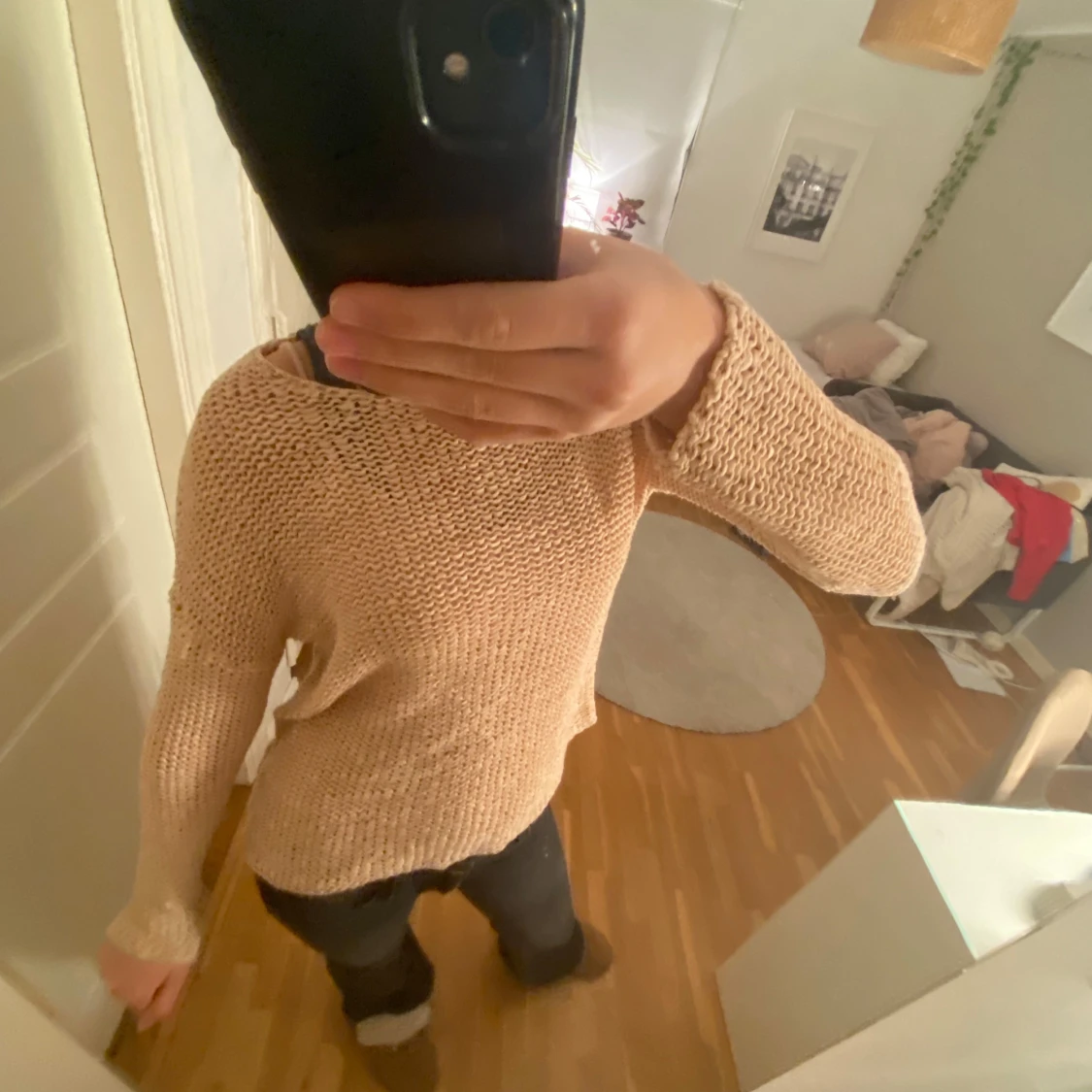 Beige stickad tröja från PEP - 92