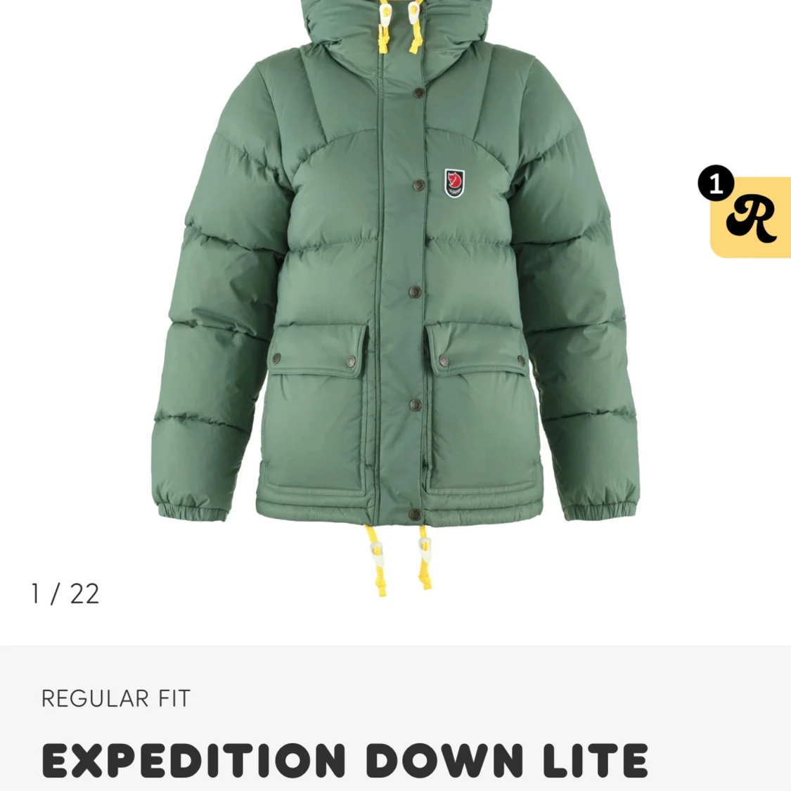 Grön dunjacka från Fjällräven