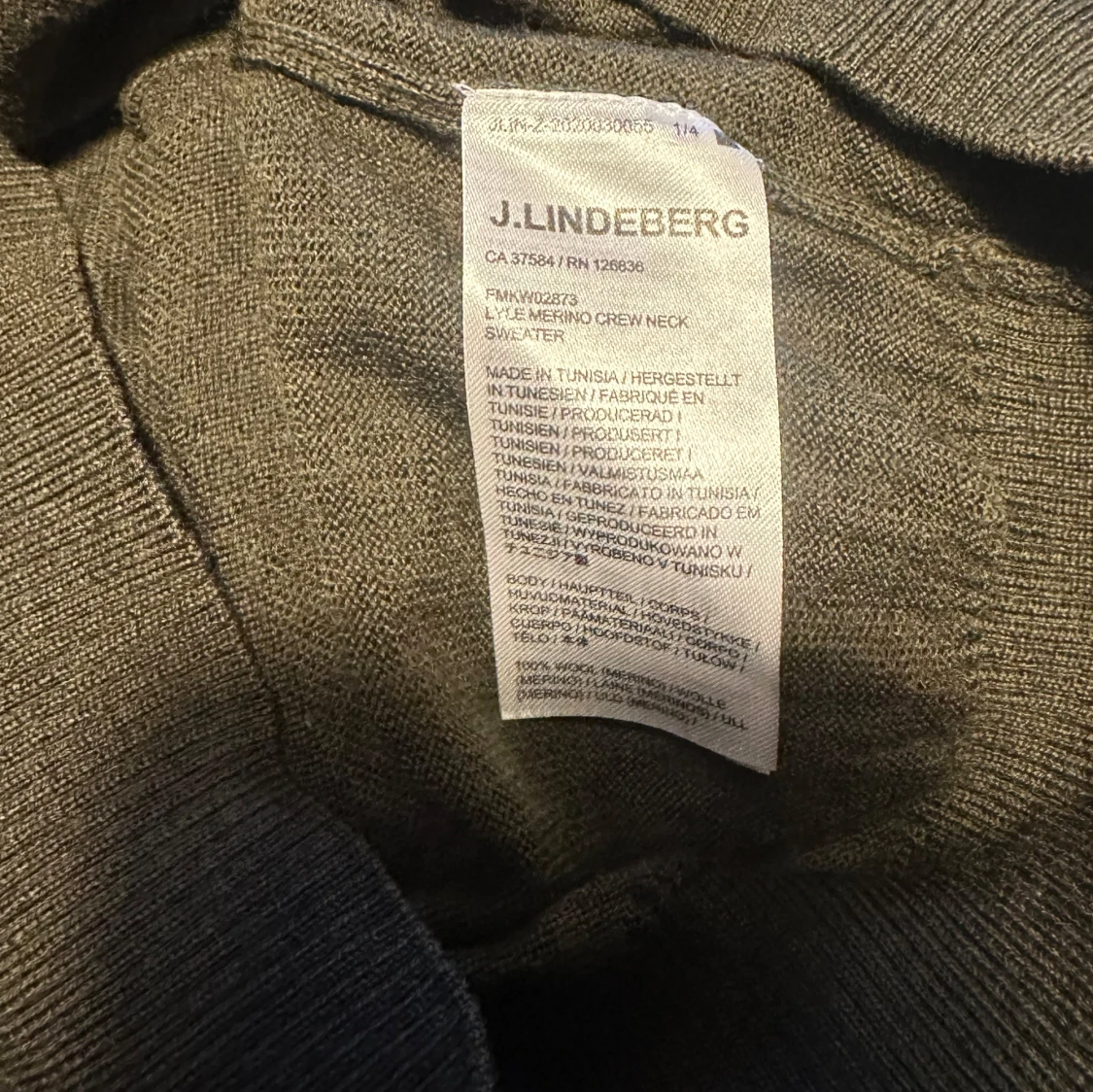 Olivgrön tröja från J.Lindeberg - 92