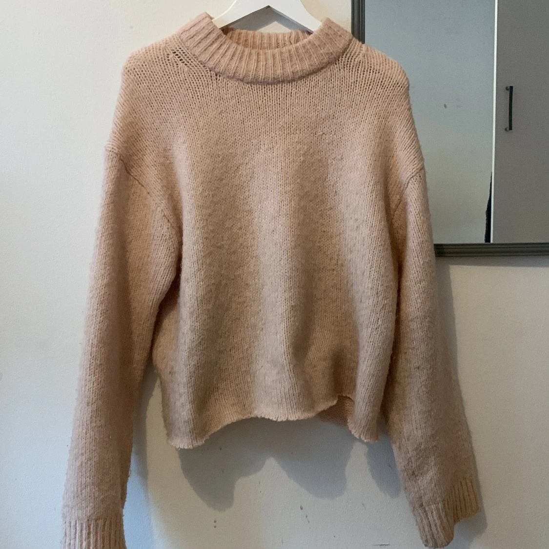 Ljus rosa stickad - 90