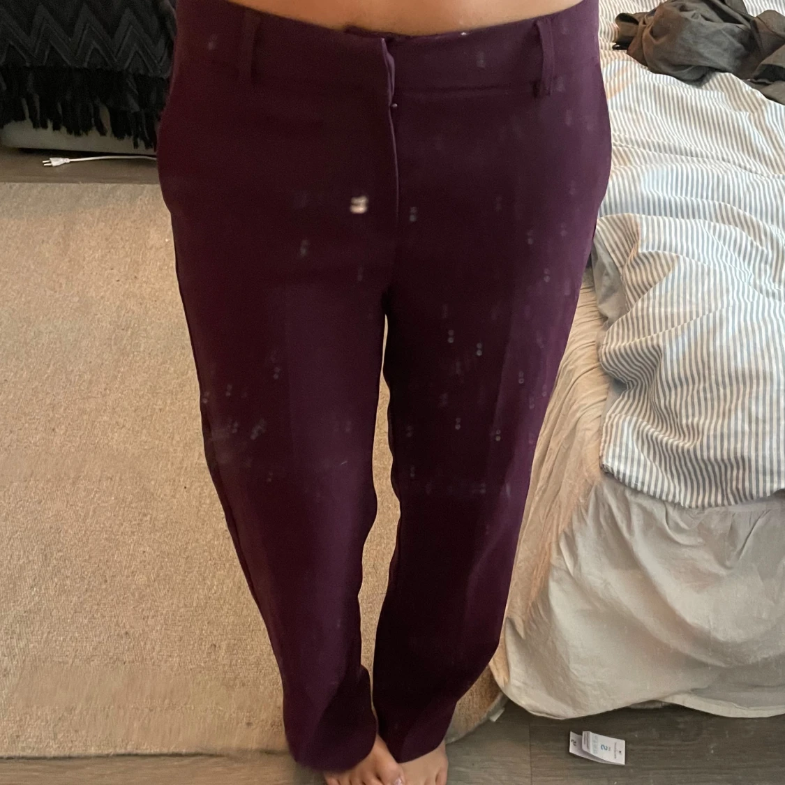 Vinröda kostymbyxor 🔥🌸